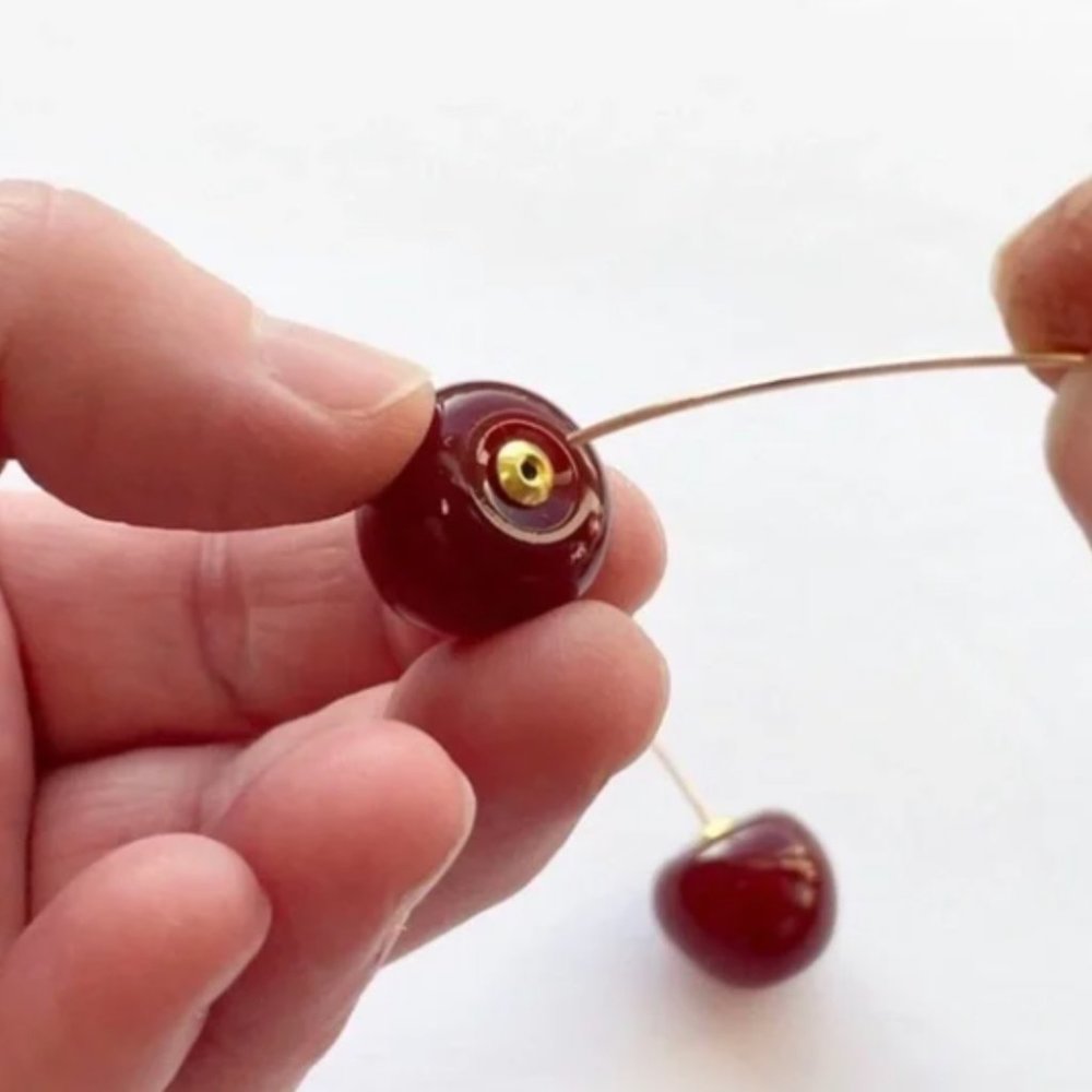 Cherry Drop Earrings - Picture 5 of 7